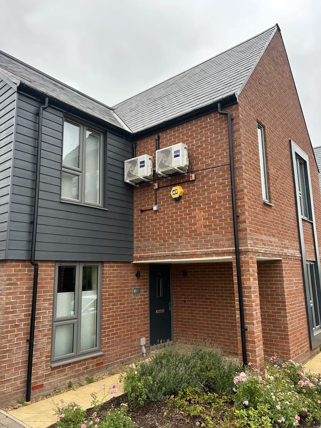 Haier outdoor dual units on a house