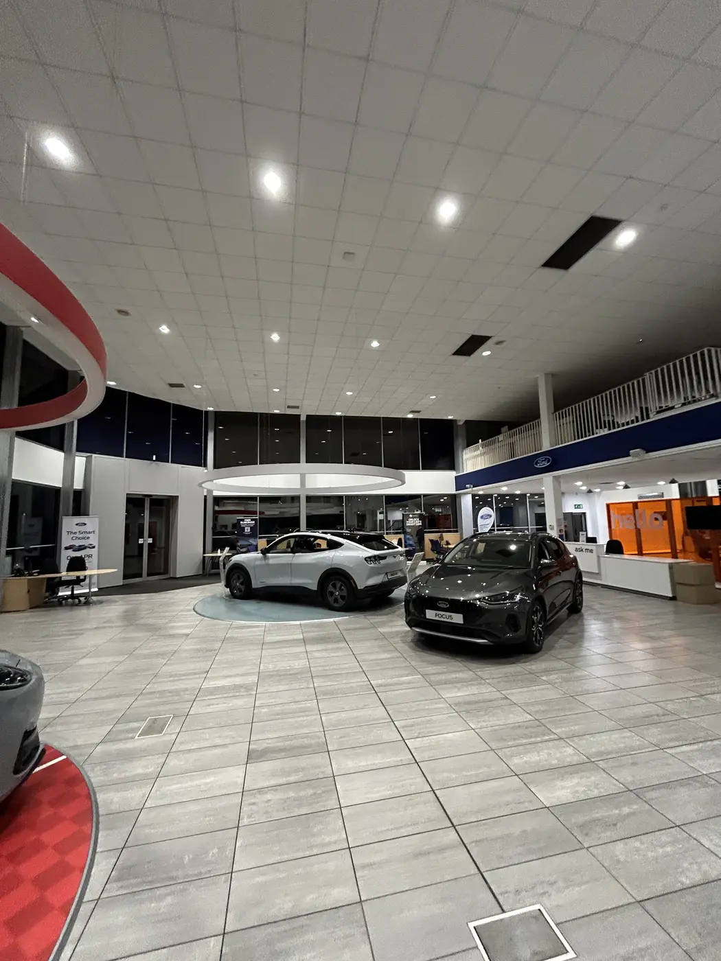 Commercial showroom lighting installation